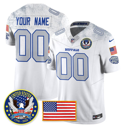 Custom BUF "United States 250th Anniversary Patch" Vapor Limited Jersey - Stitched