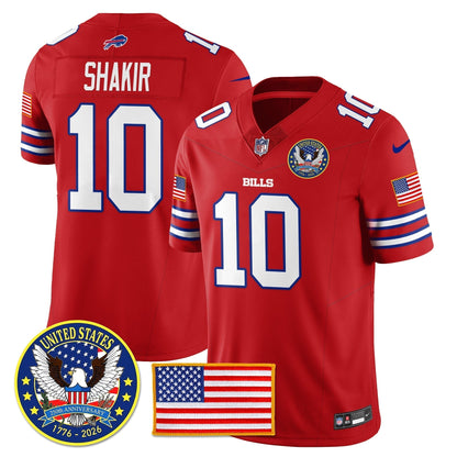 BUF "United States 250th Anniversary Patch" Vapor Limited Jersey - Stitched