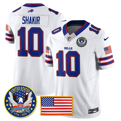 BUF "United States 250th Anniversary Patch" Vapor Limited Jersey - Stitched