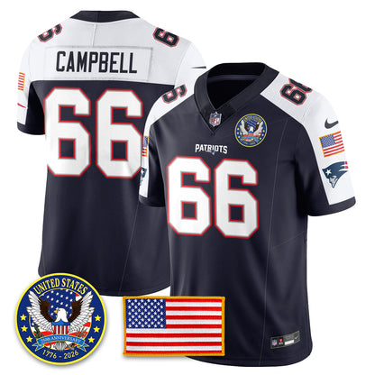 NE "United States 250th Anniversary Patch" Vapor Limited Jersey - Stitched