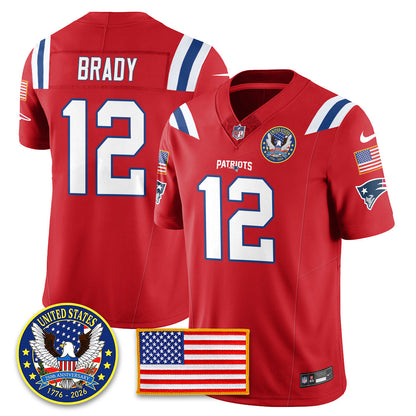 NE "United States 250th Anniversary Patch" Vapor Limited Jersey - Stitched