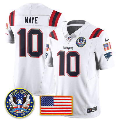 NE "United States 250th Anniversary Patch" Vapor Limited Jersey - Stitched
