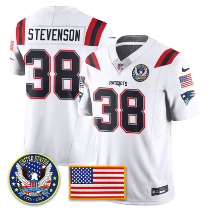NE "United States 250th Anniversary Patch" Vapor Limited Jersey - Stitched