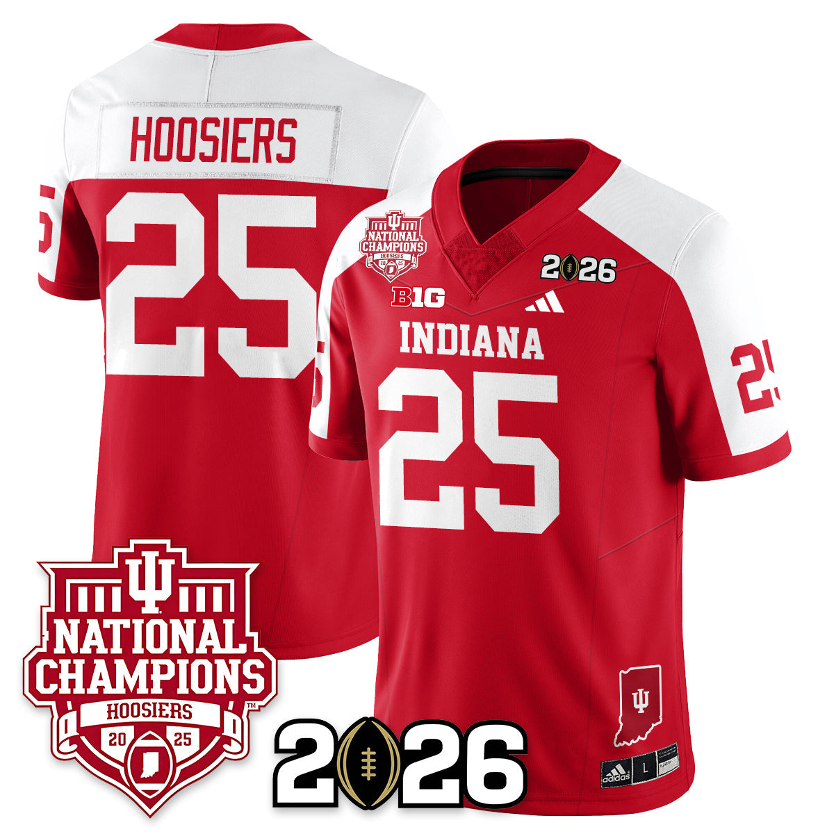 Indiana H Vapor Limited Football Jersey - 2025 National Champions - Stitched