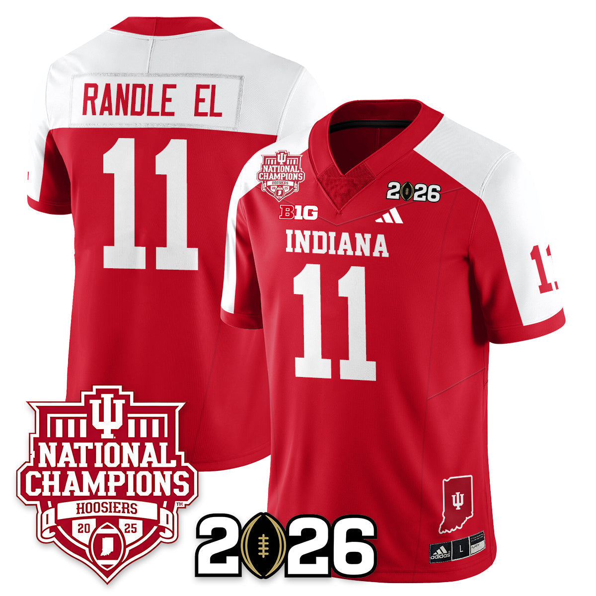 Indiana H Vapor Limited Football Jersey - 2025 National Champions - Stitched