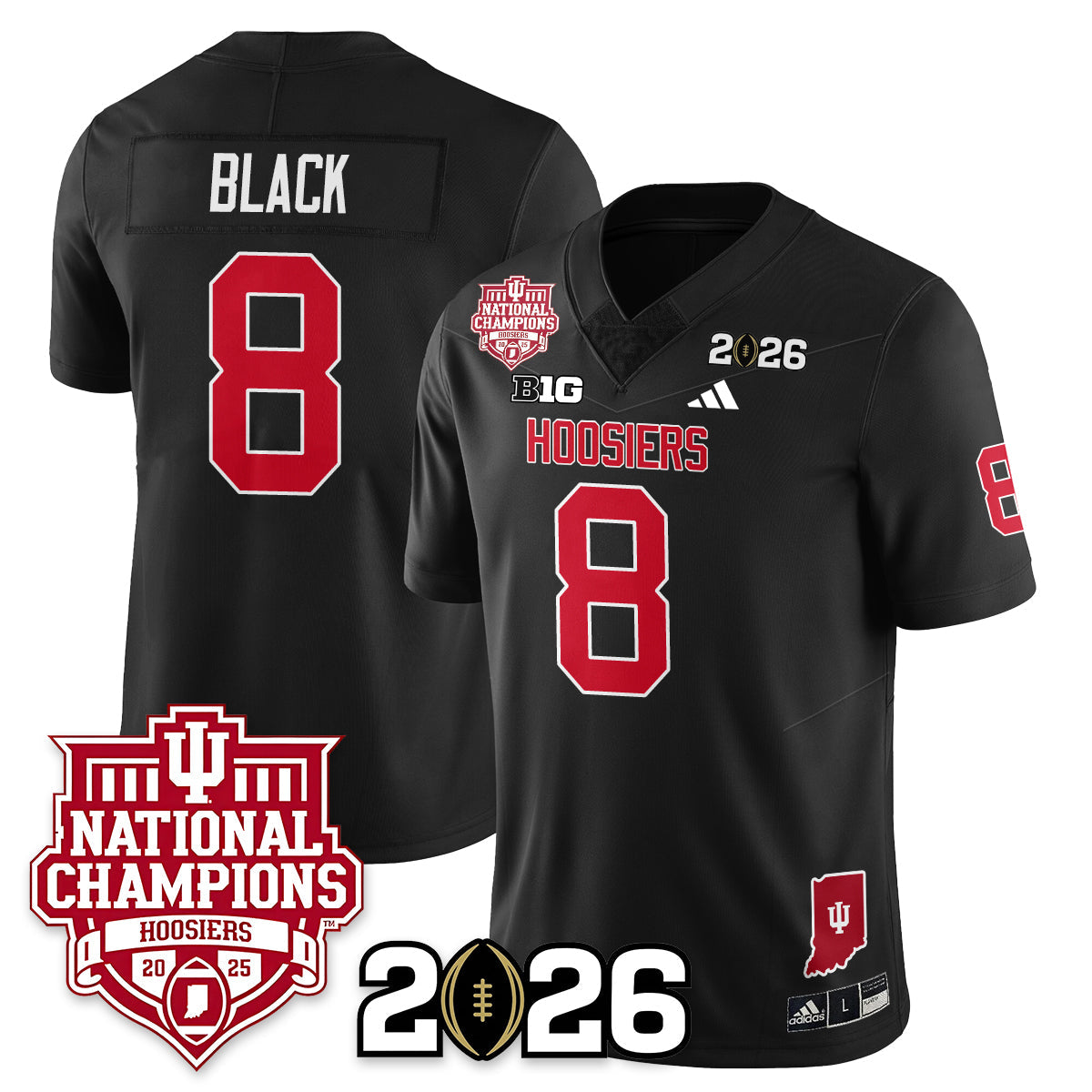 Indiana H Vapor Limited Football Jersey - 2025 National Champions - Stitched