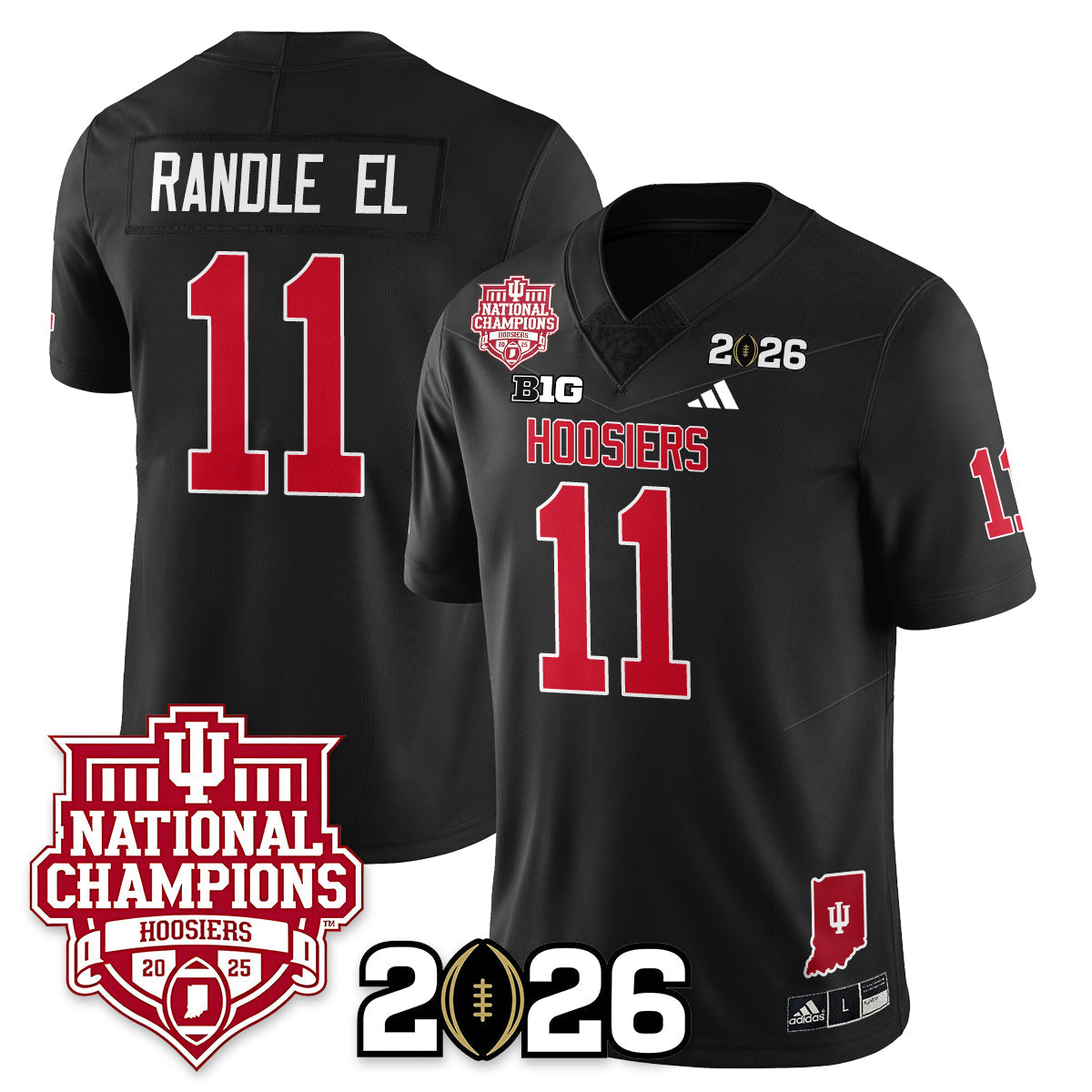 Indiana H Vapor Limited Football Jersey - 2025 National Champions - Stitched