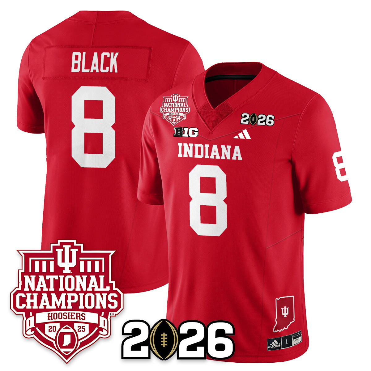 Indiana H Vapor Limited Football Jersey - 2025 National Champions - Stitched