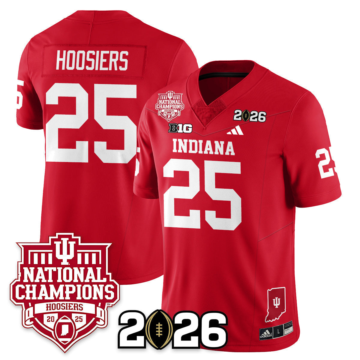Indiana H Vapor Limited Football Jersey - 2025 National Champions - Stitched