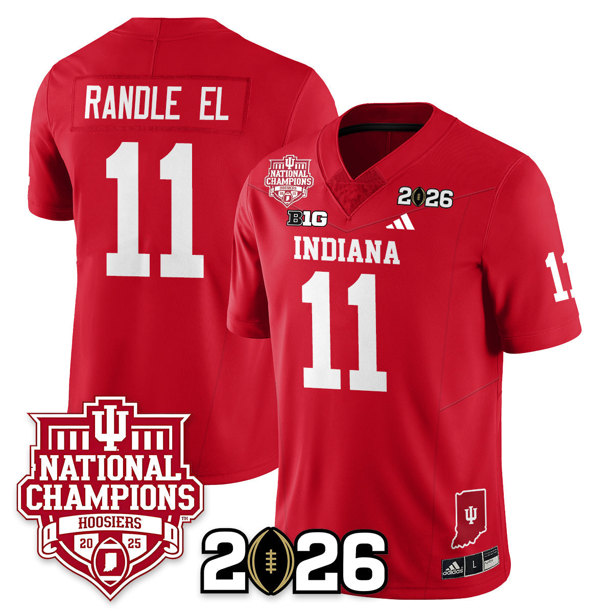 Indiana H Vapor Limited Football Jersey - 2025 National Champions - Stitched