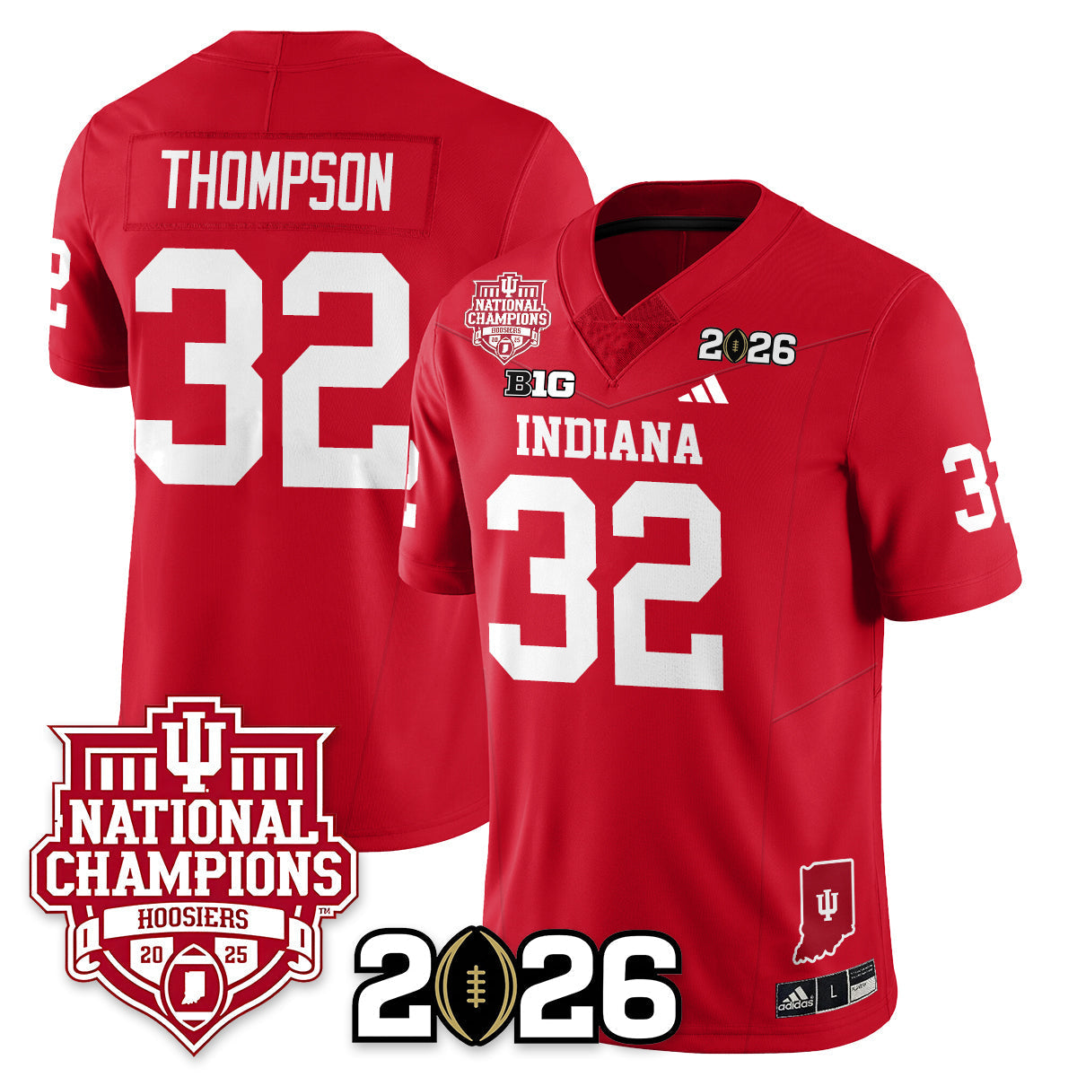 Indiana H Vapor Limited Football Jersey - 2025 National Champions - Stitched