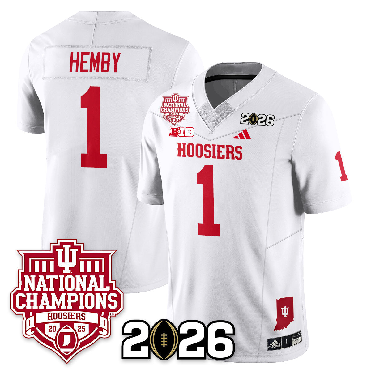 Indiana H Vapor Limited Football Jersey - 2025 National Champions - Stitched