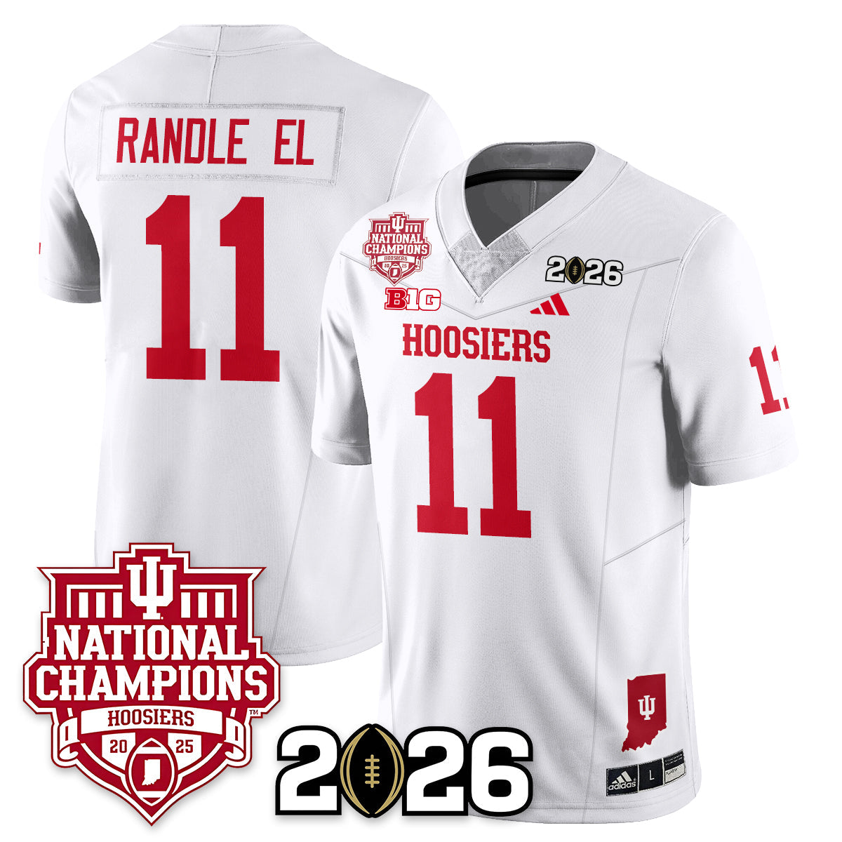 Indiana H Vapor Limited Football Jersey - 2025 National Champions - Stitched