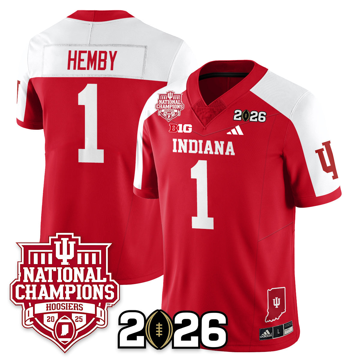 Indiana H Vapor Limited Football Jersey - 2025 National Champions - Stitched