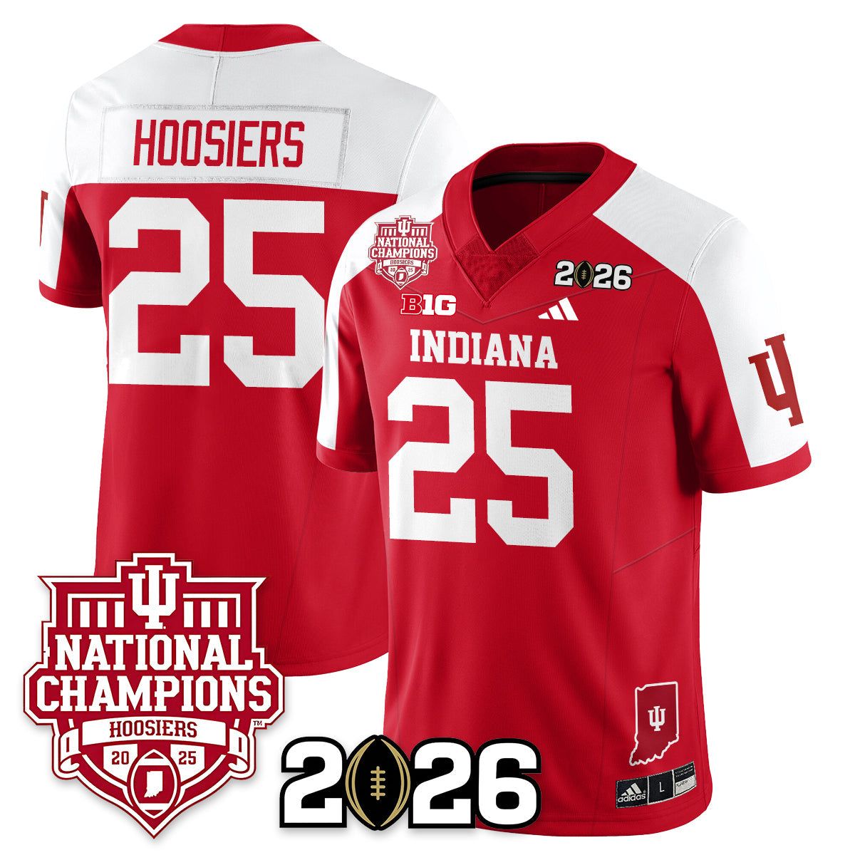 Indiana H Vapor Limited Football Jersey - 2025 National Champions - Stitched