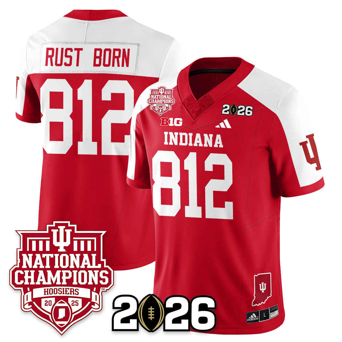 Indiana H Vapor Limited Football Jersey - 2025 National Champions - Stitched