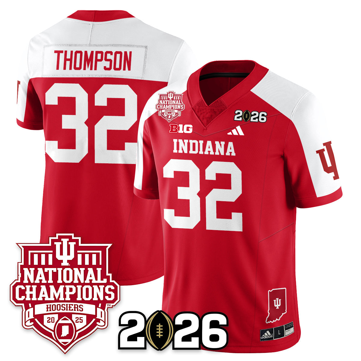 Indiana H Vapor Limited Football Jersey - 2025 National Champions - Stitched