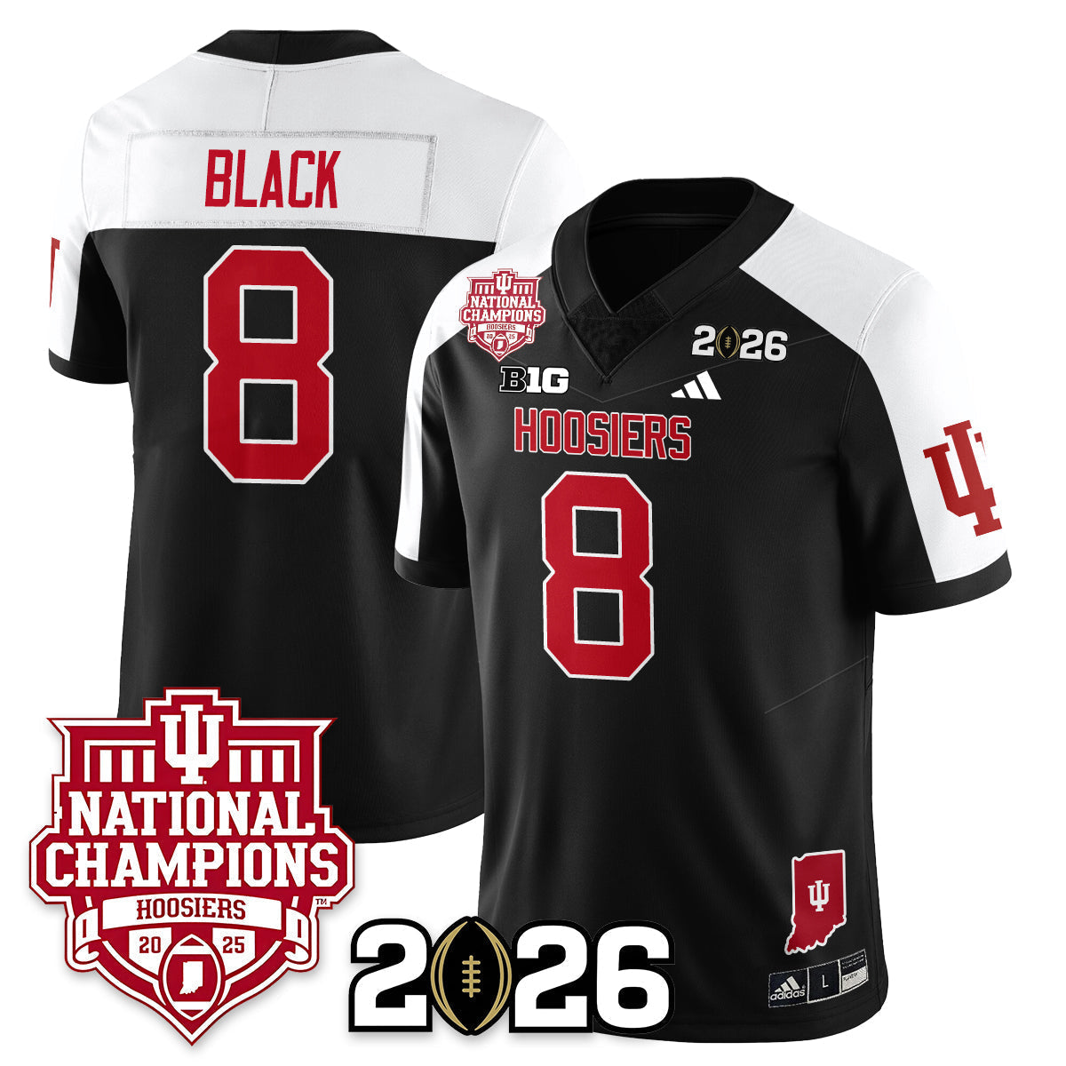Indiana H Vapor Limited Football Jersey - 2025 National Champions - Stitched