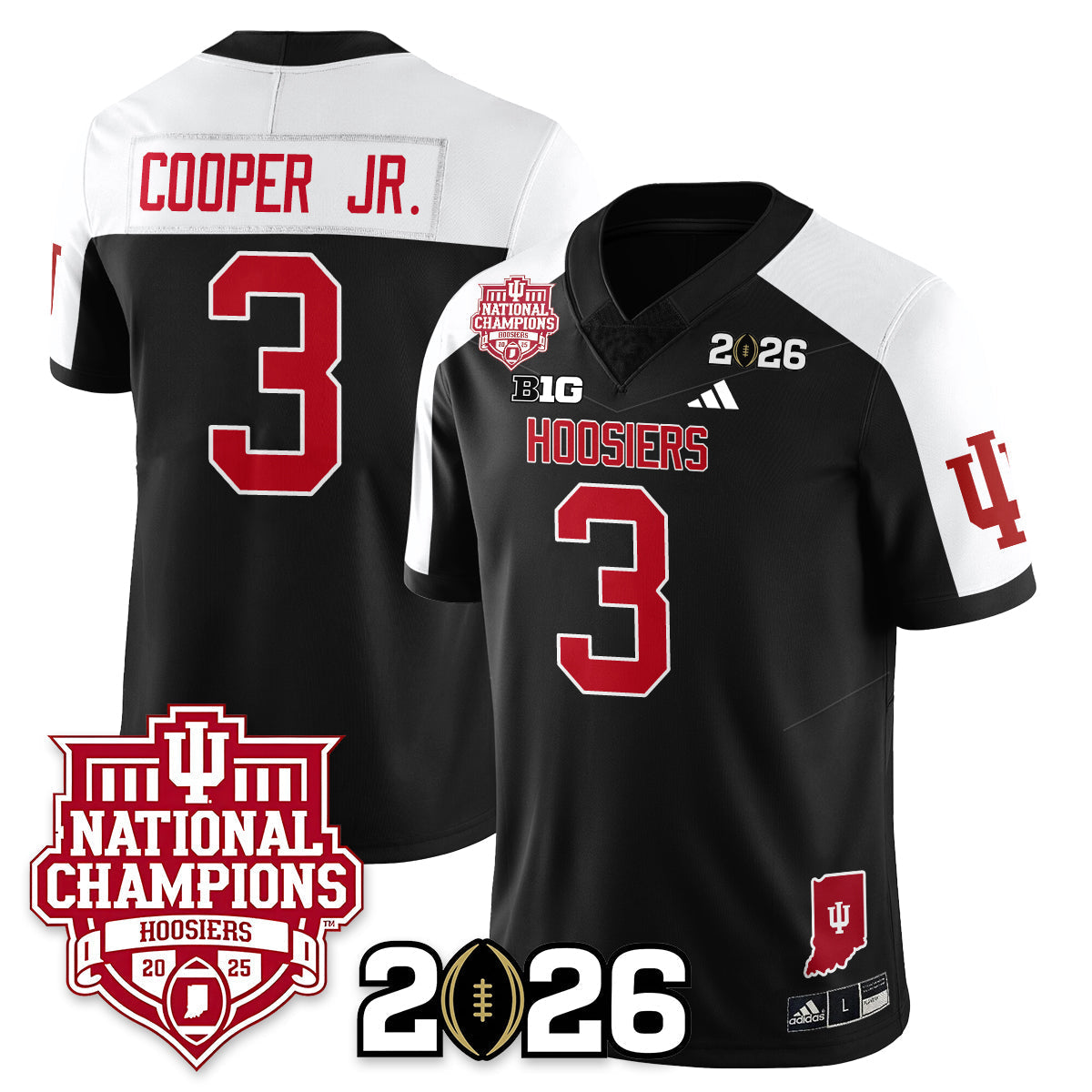 Indiana H Vapor Limited Football Jersey - 2025 National Champions - Stitched