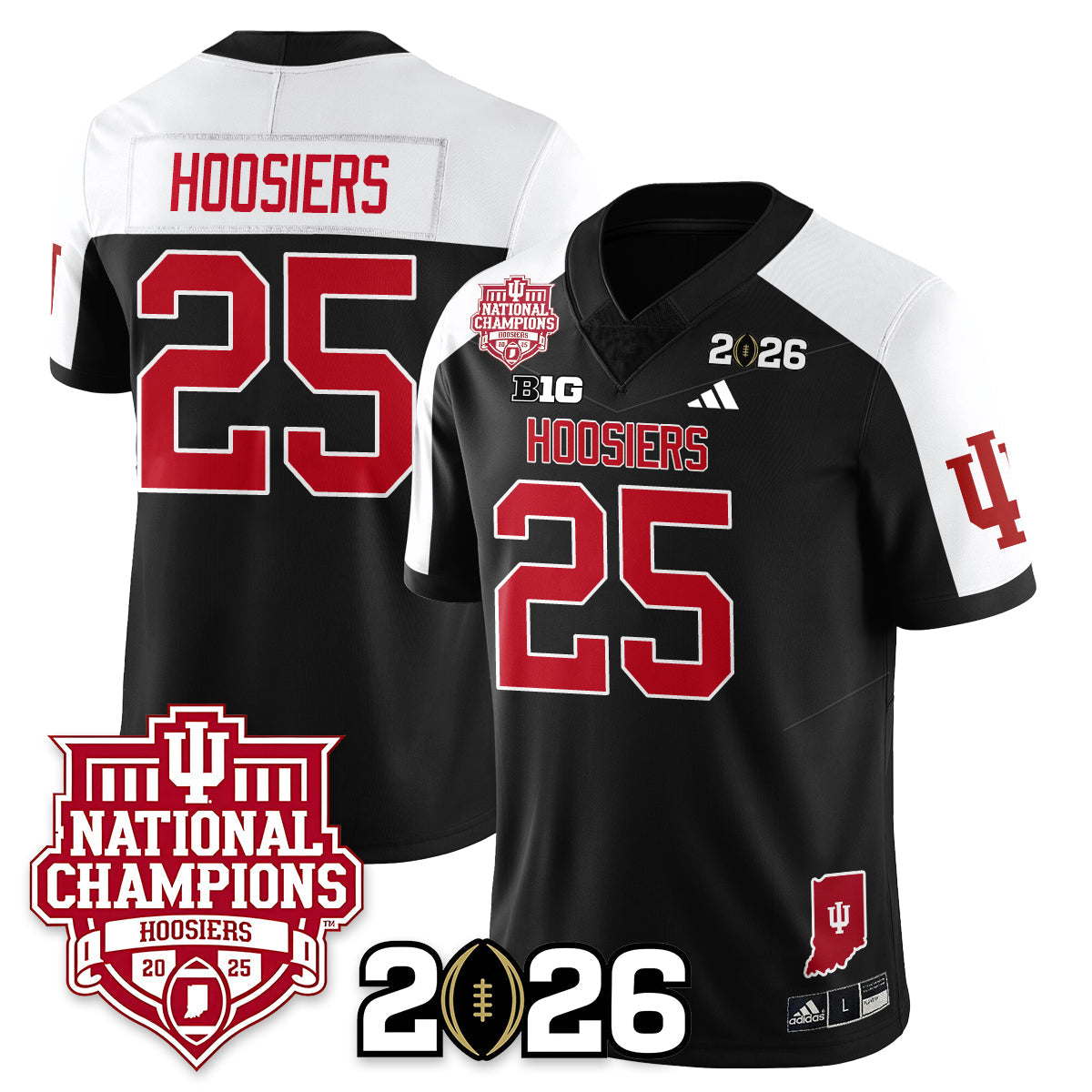 Indiana H Vapor Limited Football Jersey - 2025 National Champions - Stitched