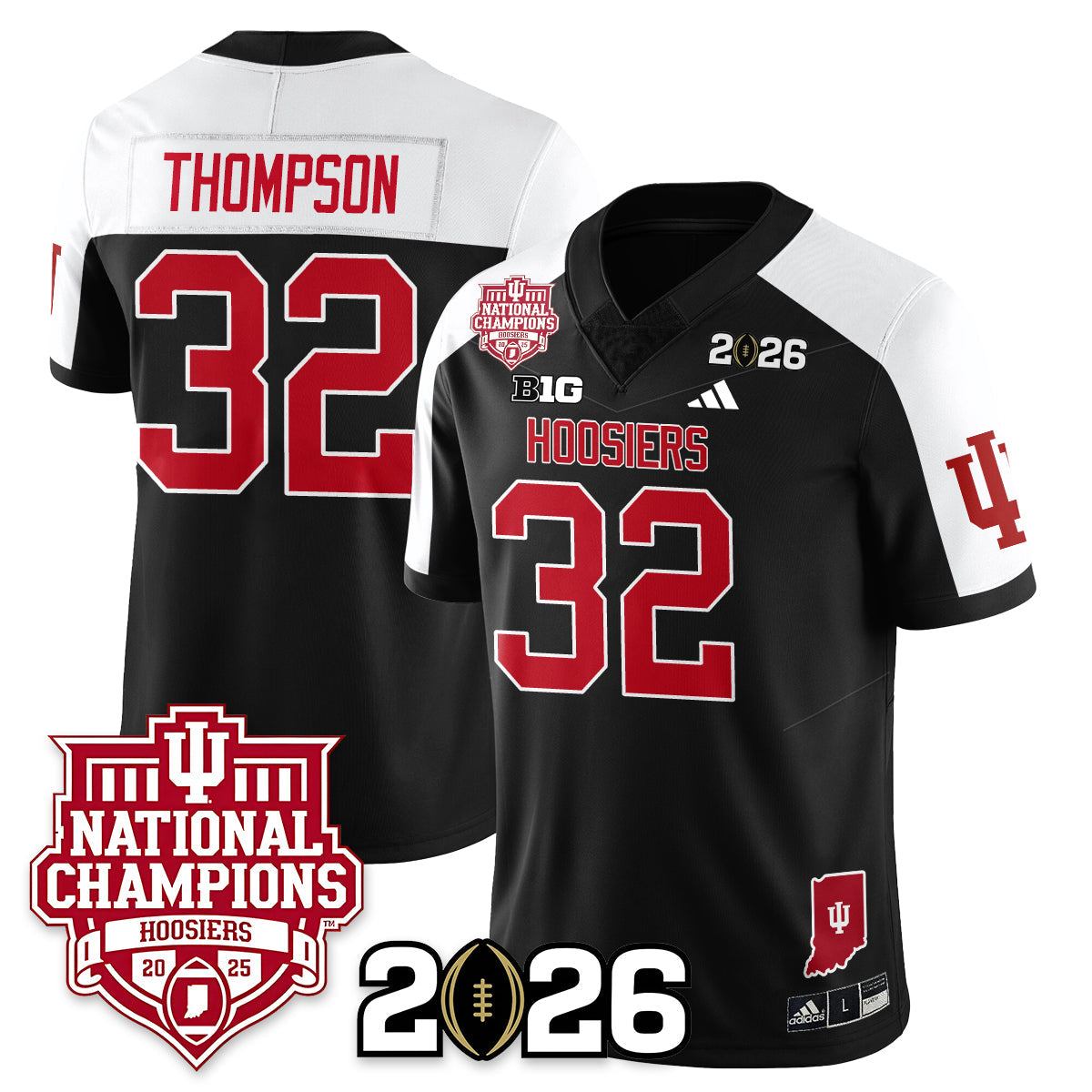 Indiana H Vapor Limited Football Jersey - 2025 National Champions - Stitched