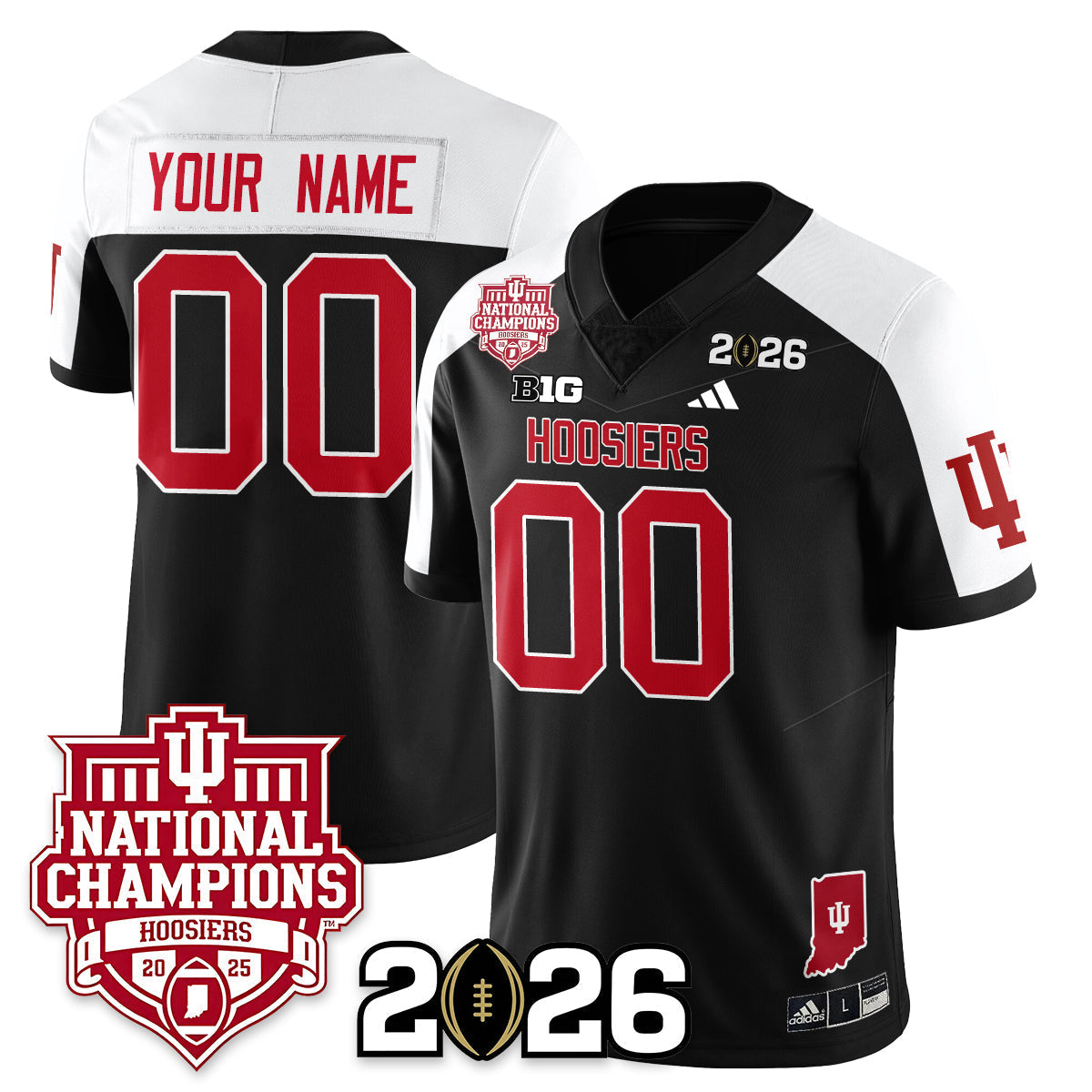 Indiana H Vapor Limited Football Custom Jersey - 2025 National Champions - Stitched