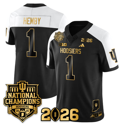 Indiana H Vapor Limited Football Gold Jersey - 2025 National Champions - Stitched
