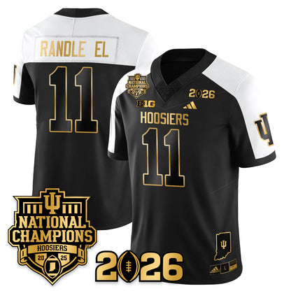 Indiana H Vapor Limited Football Gold Jersey - 2025 National Champions - Stitched