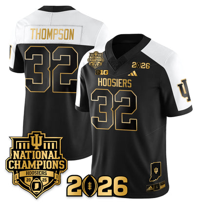 Indiana H Vapor Limited Football Gold Jersey - 2025 National Champions - Stitched