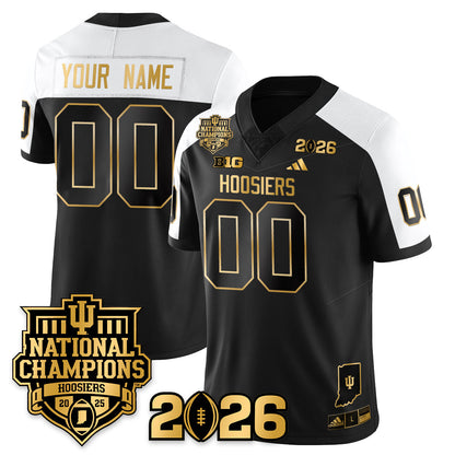 Indiana H Vapor Limited Football Gold Custom Jersey - 2025 National Champions - Stitched