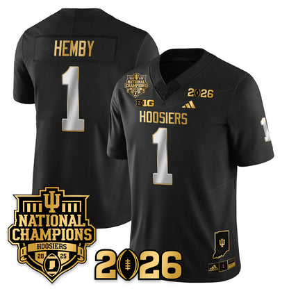 Indiana H Vapor Limited Football Gold Jersey - 2025 National Champions - Stitched