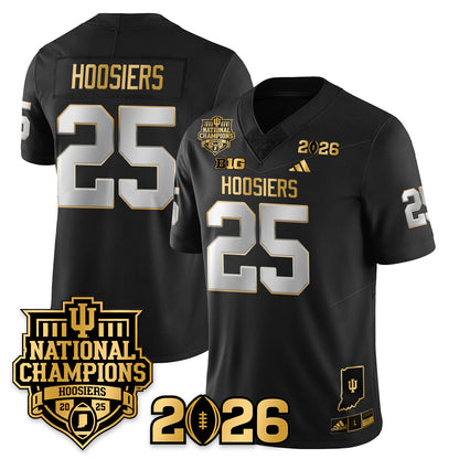 Indiana H Vapor Limited Football Gold Jersey - 2025 National Champions - Stitched