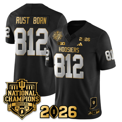 Indiana H Vapor Limited Football Gold Jersey - 2025 National Champions - Stitched