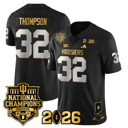 Indiana H Vapor Limited Football Gold Jersey - 2025 National Champions - Stitched