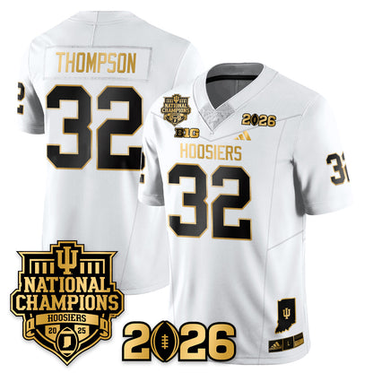 Indiana H Vapor Limited Football Gold Jersey - 2025 National Champions - Stitched