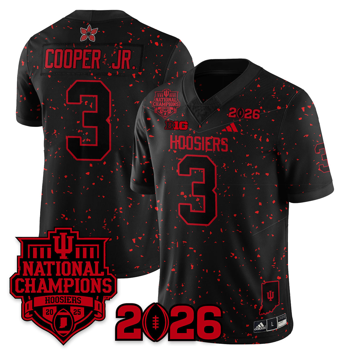 Indiana H Stranger Things Vapor Limited Football Jersey - 2025 National Champions - Stitched