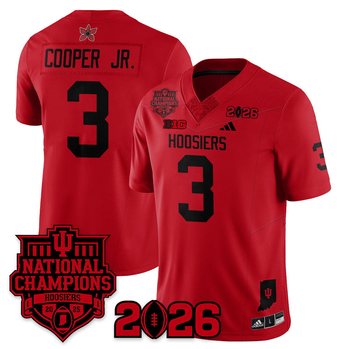 Indiana H Stranger Things Vapor Limited Football Jersey - 2025 National Champions - Stitched