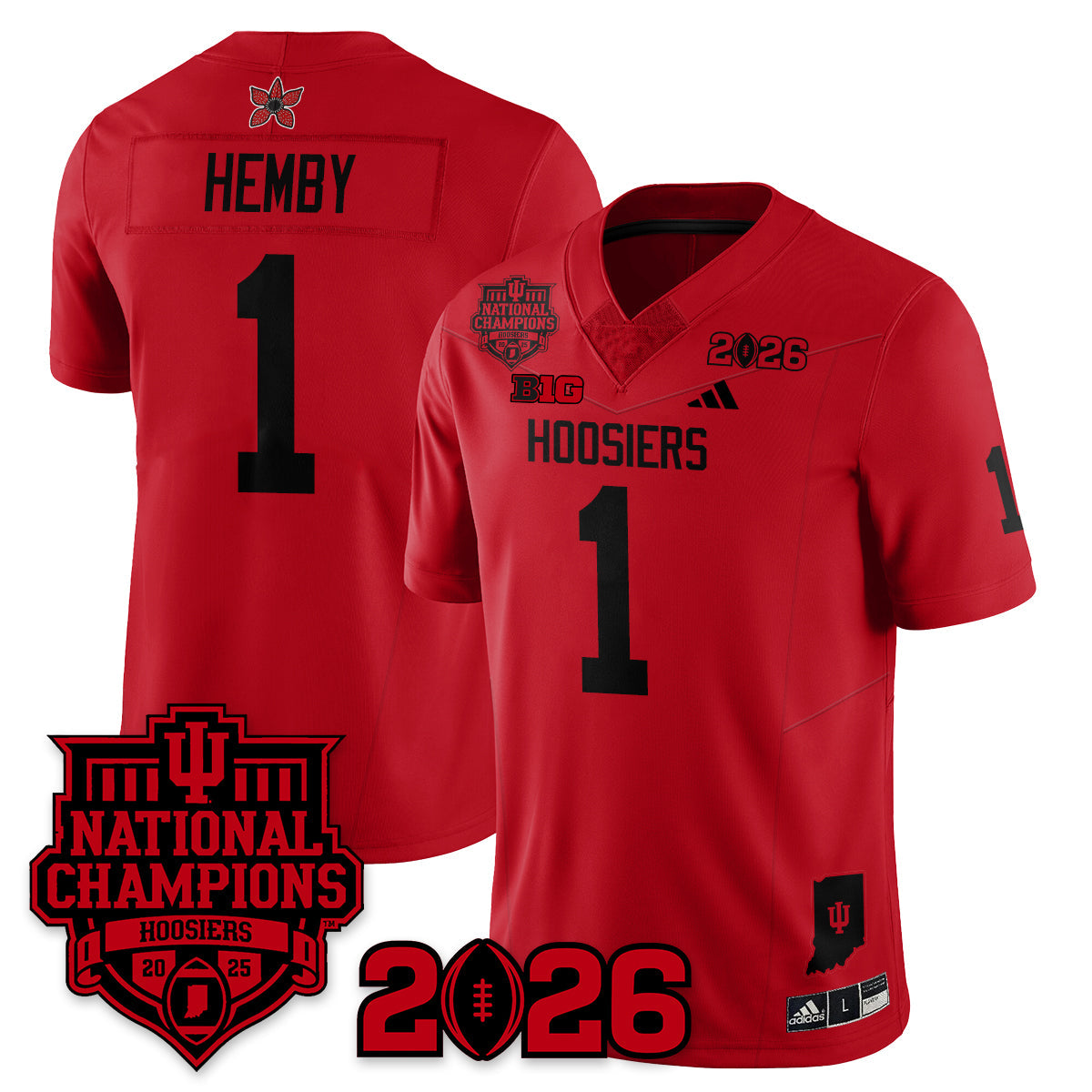 Indiana H Stranger Things Vapor Limited Football Jersey - 2025 National Champions - Stitched
