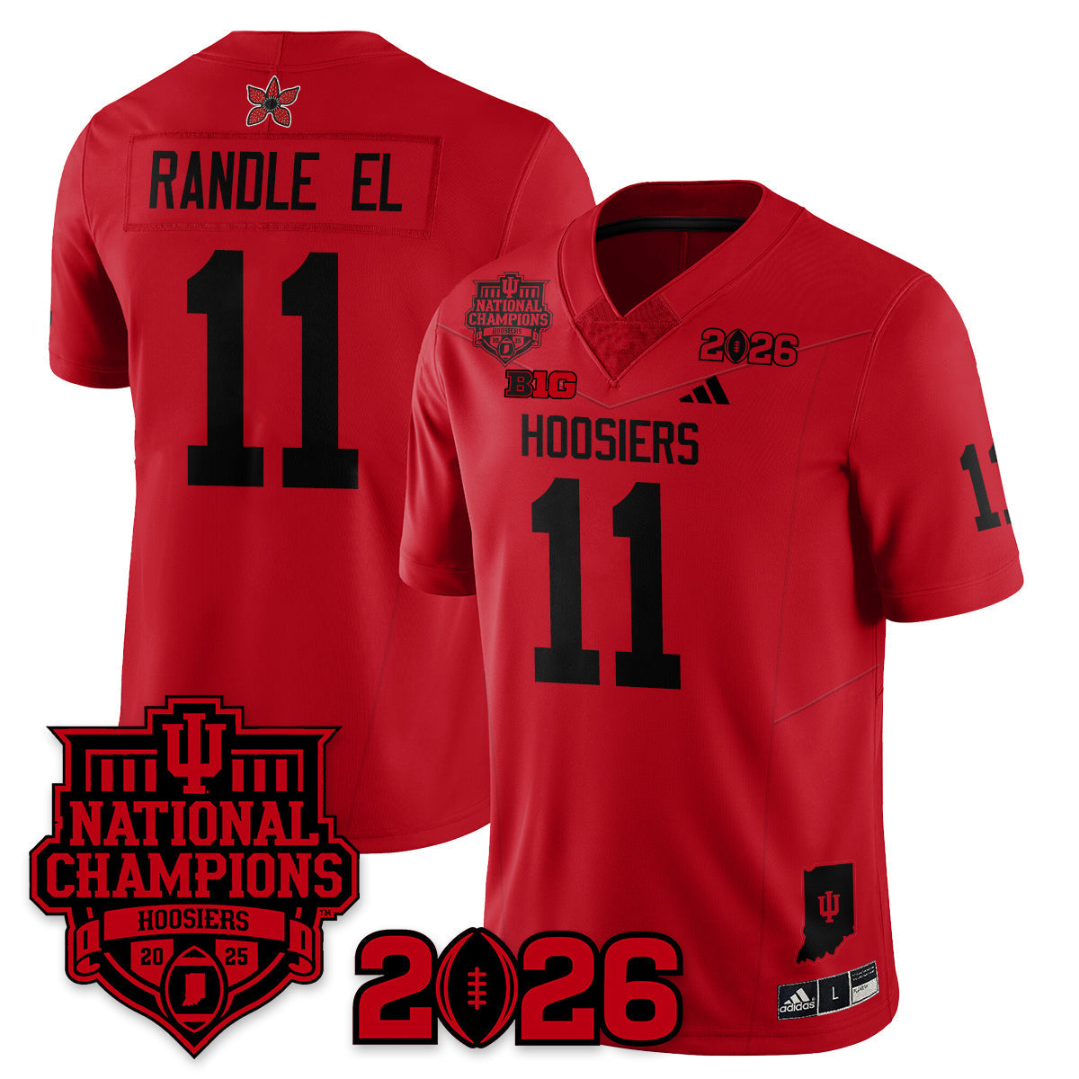Indiana H Stranger Things Vapor Limited Football Jersey - 2025 National Champions - Stitched