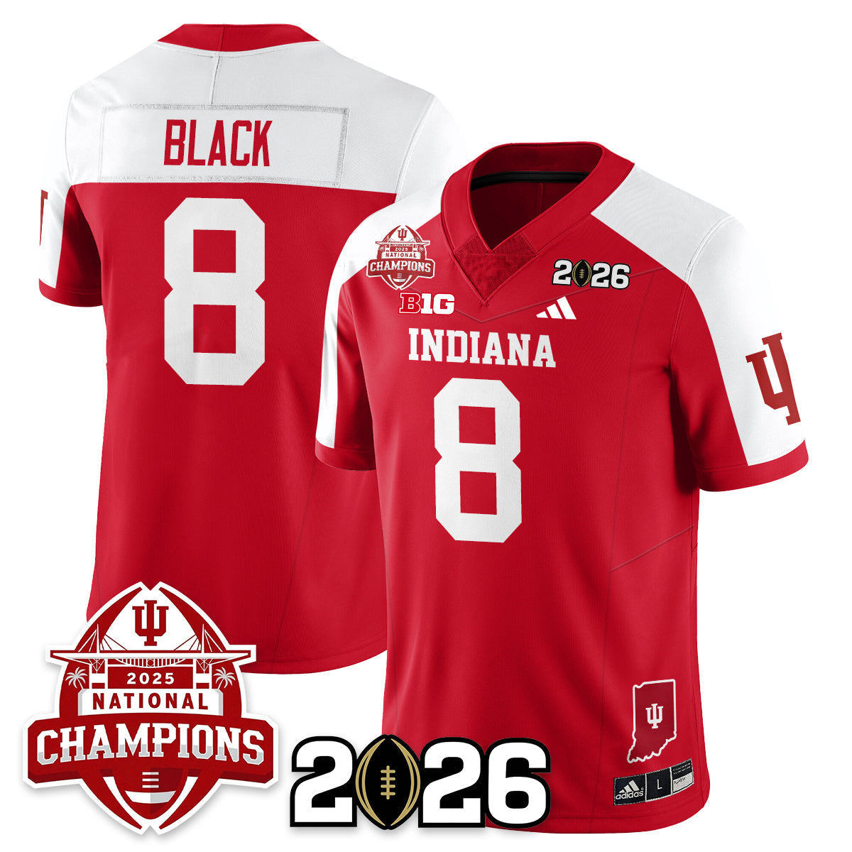 Indiana H Vapor Limited Football Jersey V2 - 2025 National Champions - Stitched