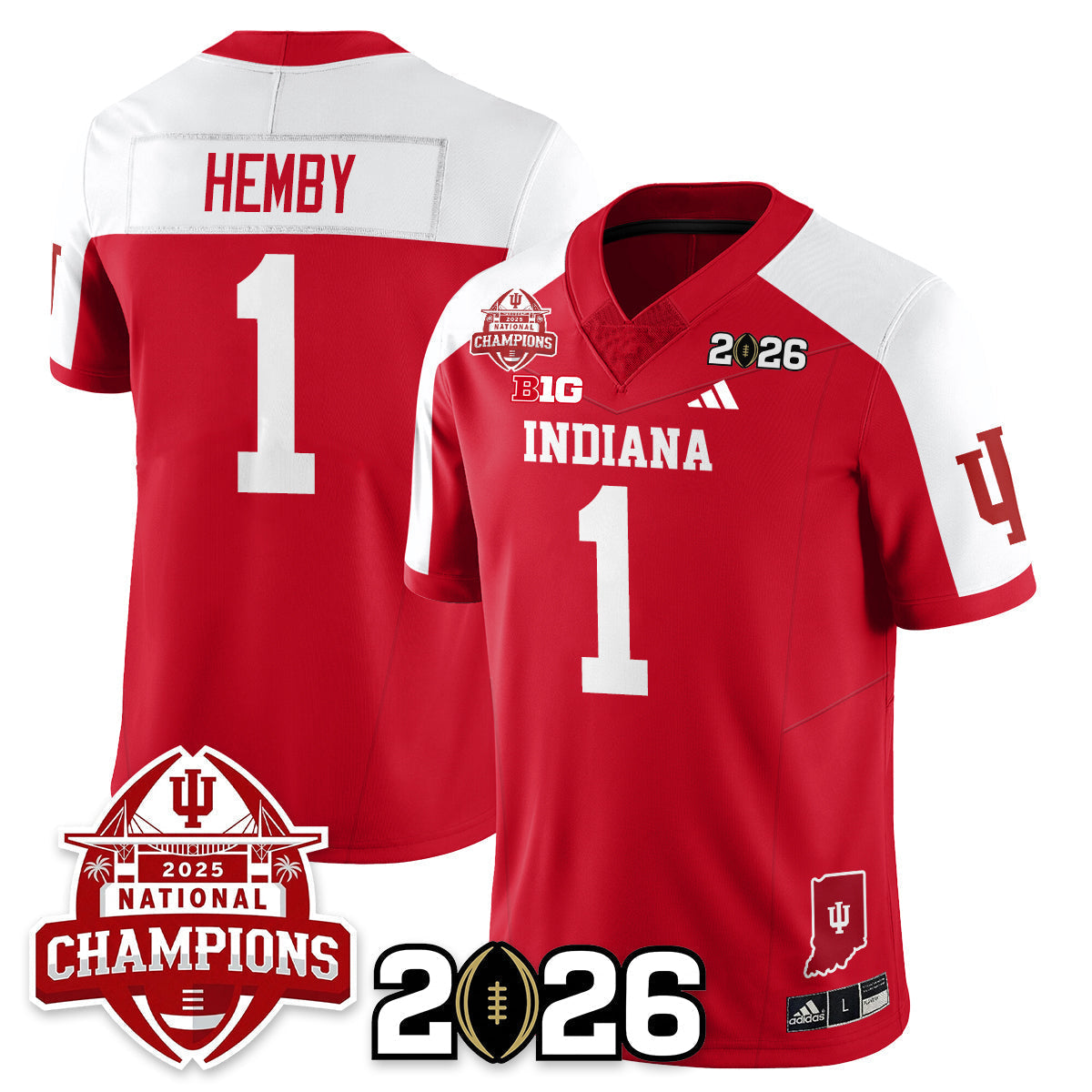 Indiana H Vapor Limited Football Jersey V2 - 2025 National Champions - Stitched