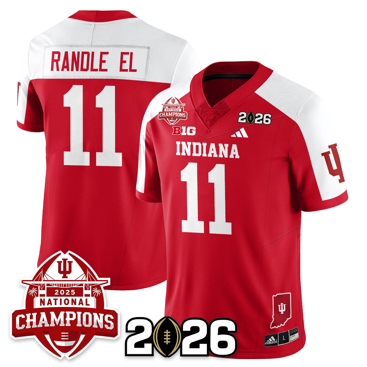 Indiana H Vapor Limited Football Jersey V2 - 2025 National Champions - Stitched