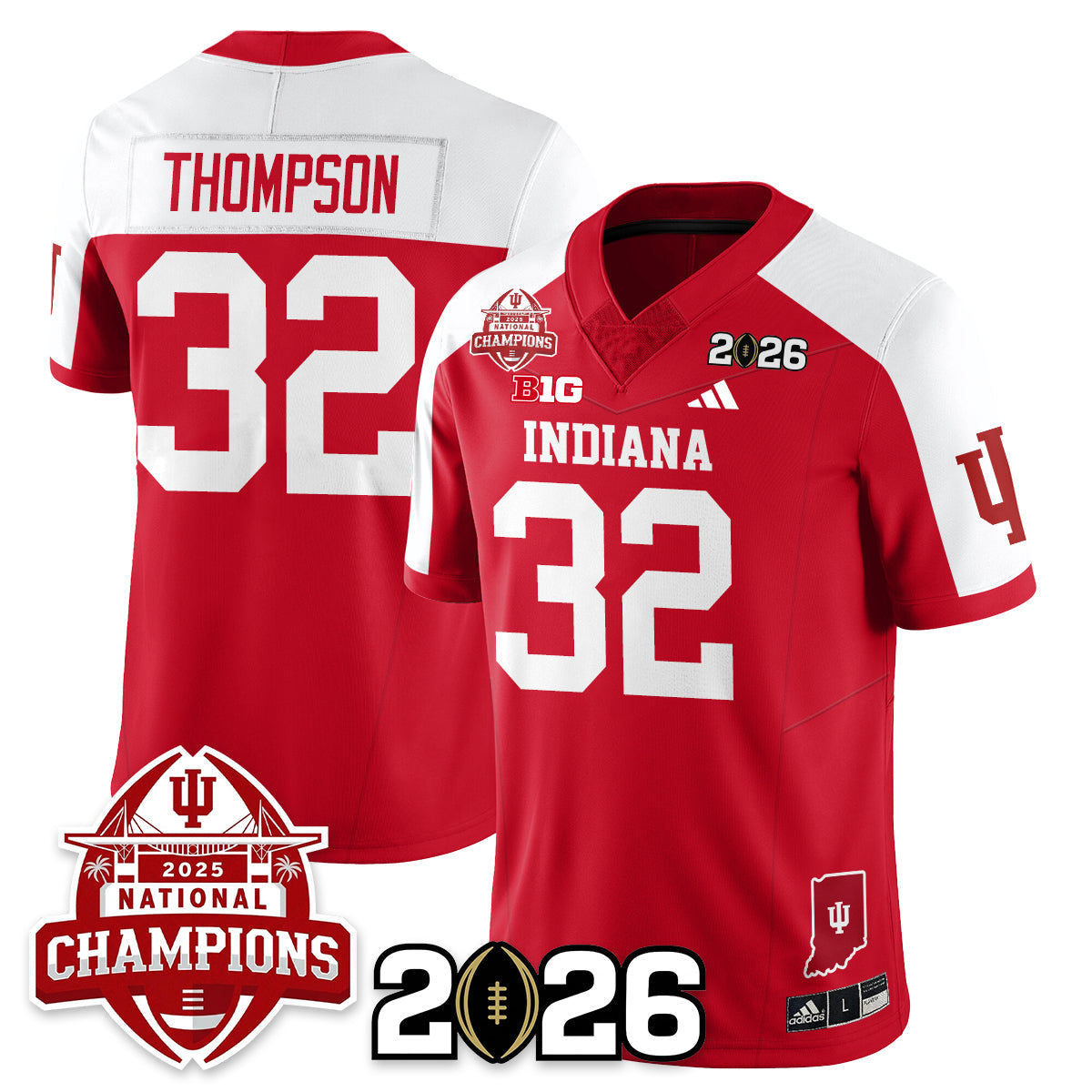 Indiana H Vapor Limited Football Jersey V2 - 2025 National Champions - Stitched