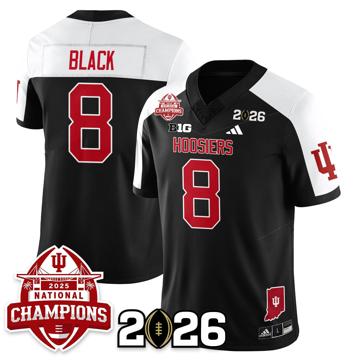Indiana H Vapor Limited Football Jersey V2 - 2025 National Champions - Stitched