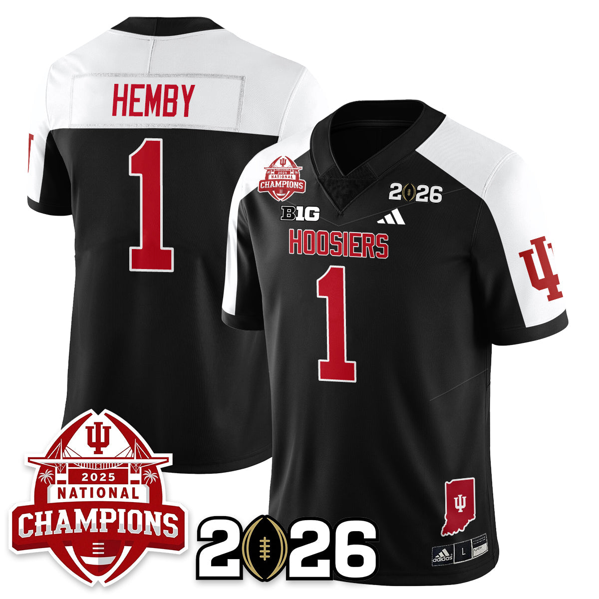 Indiana H Vapor Limited Football Jersey V2 - 2025 National Champions - Stitched