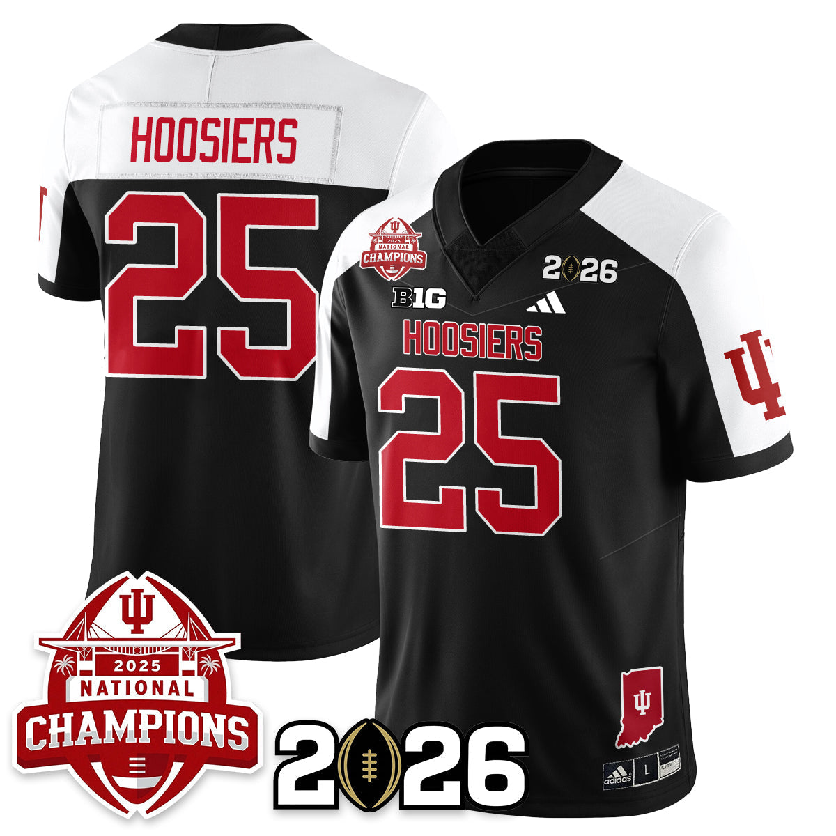 Indiana H Vapor Limited Football Jersey V2 - 2025 National Champions - Stitched