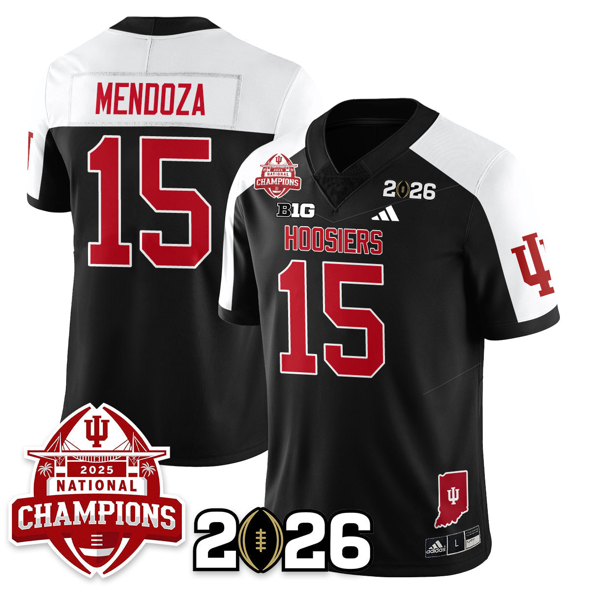 Indiana H Vapor Limited Football Jersey V2 - 2025 National Champions - Stitched