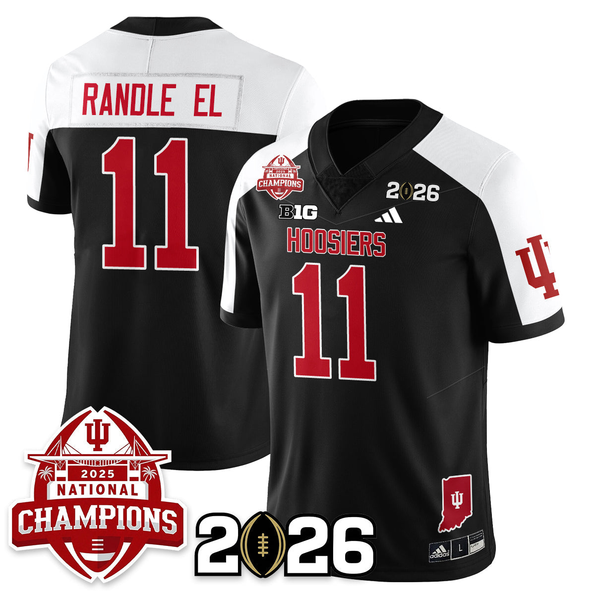 Indiana H Vapor Limited Football Jersey V2 - 2025 National Champions - Stitched