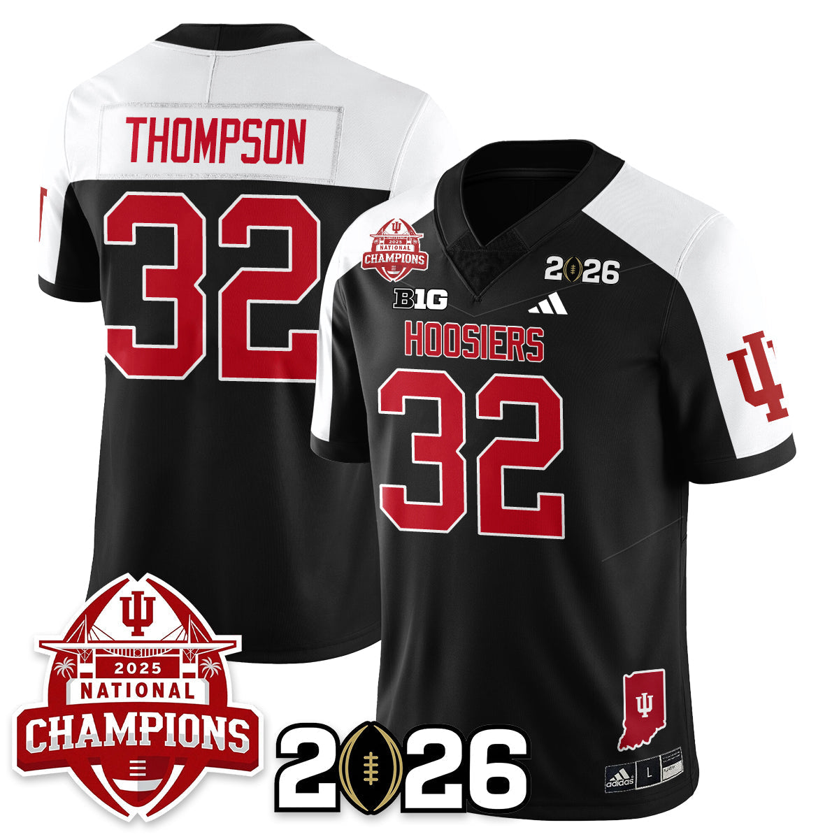 Indiana H Vapor Limited Football Jersey V2 - 2025 National Champions - Stitched