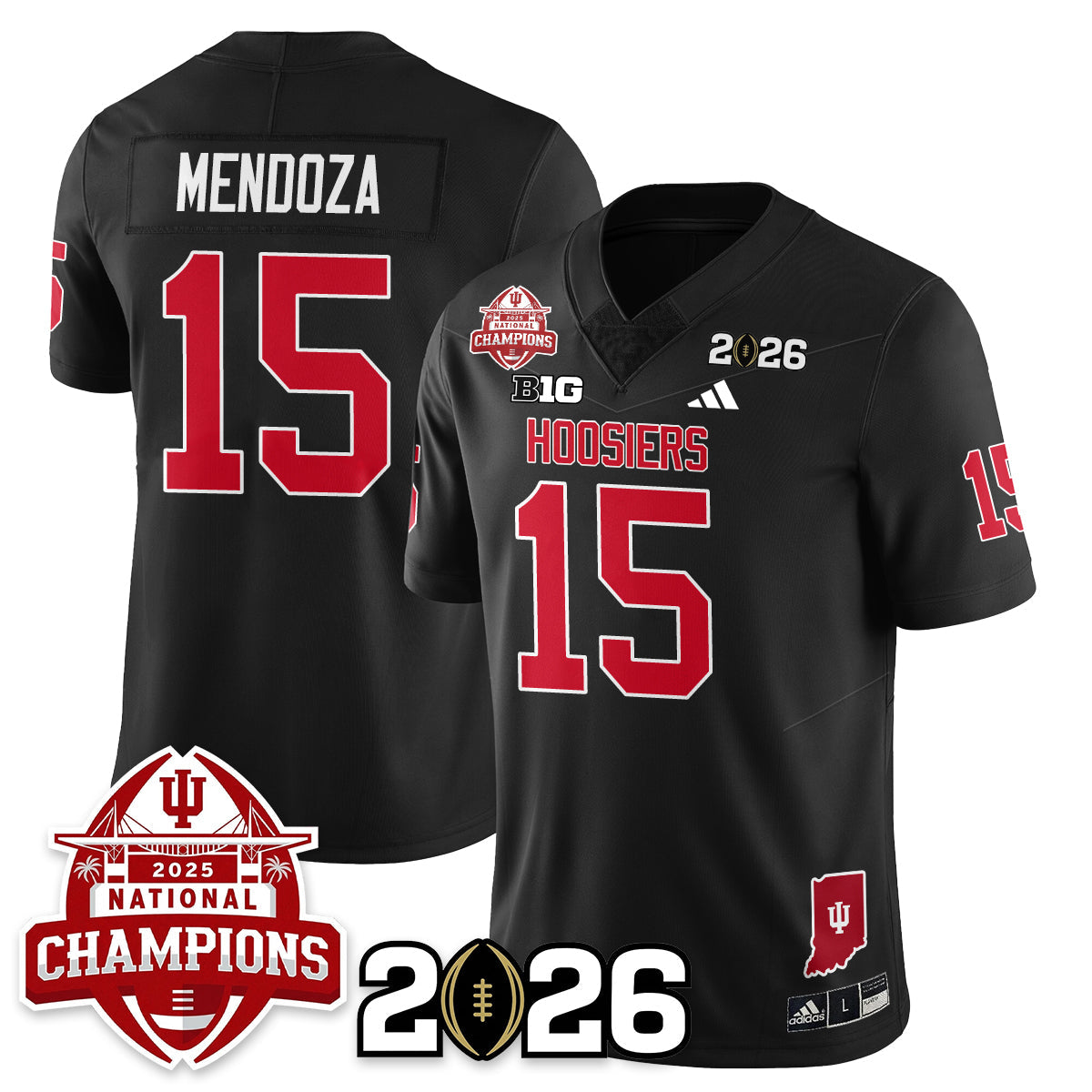 Indiana H Vapor Limited Football Jersey V2 - 2025 National Champions - Stitched
